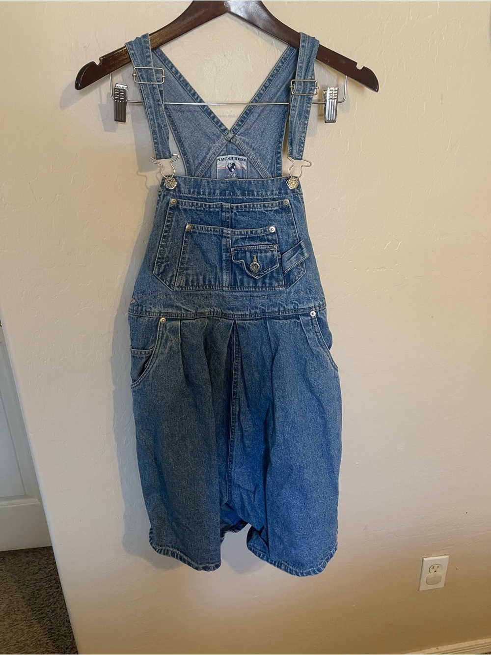 Planet Motherhood Light Blue Denim Overalls